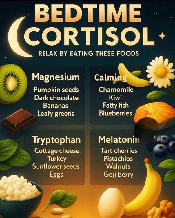 Bedtime Cortisol: Relax by Eating These Foods