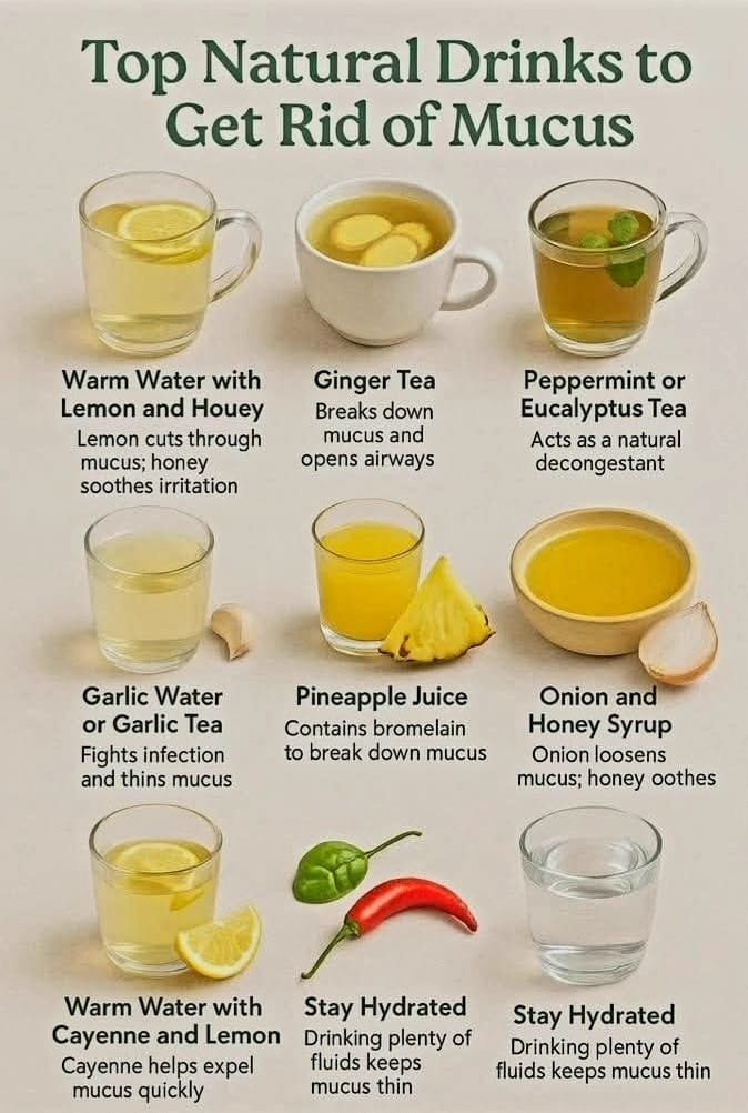 Top Natural Drinks to Help Get Rid of Mucus