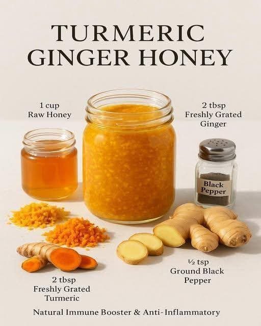 Turmeric Ginger Honey: A Natural Immune Booster & Anti-Inflammatory Remedy