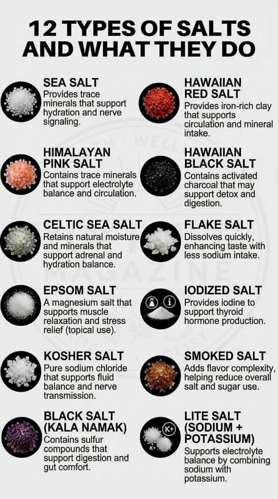 12 Types of Salt and What They Do: Health Uses, Benefits, and Best Choices