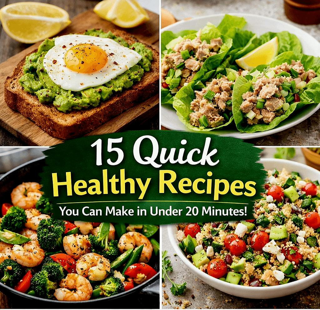 15 Quick Healthy Recipes You Can Make in Under 20 Minutes