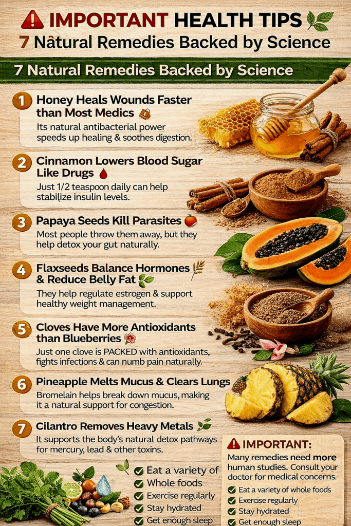 Important Health Tips: Natural Remedies Backed by Science (and What You Should Know)