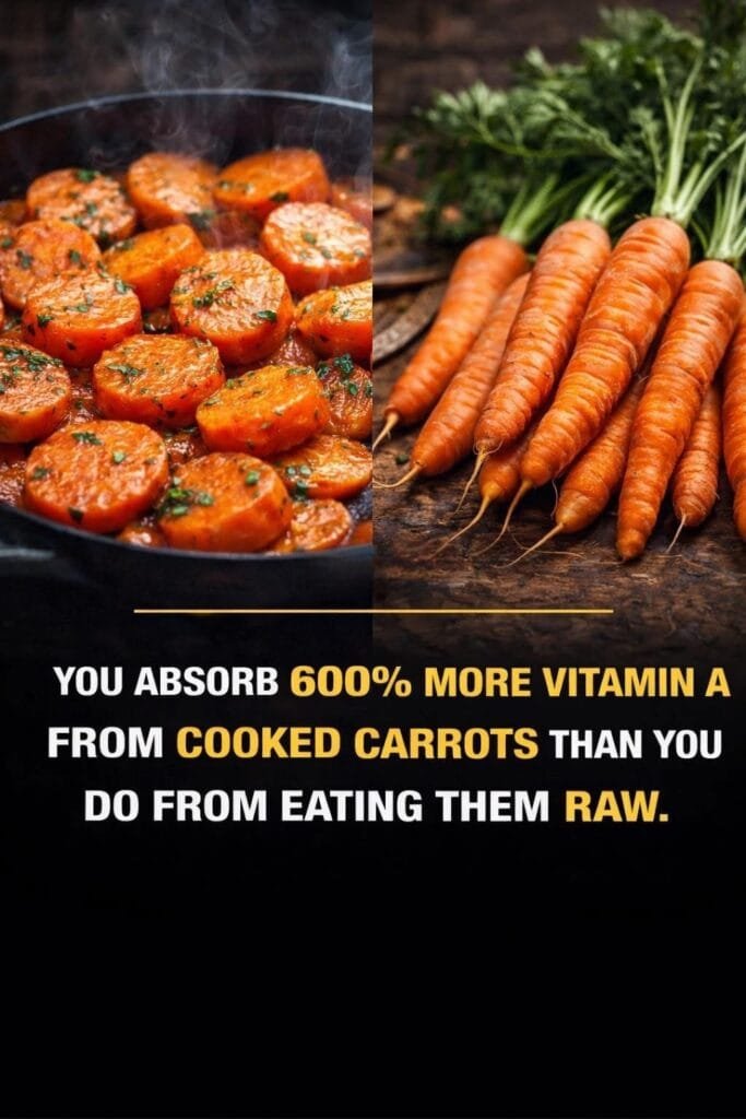 Raw vs Cooked Carrots: Why Cooking Unlocks Up to 75% More Beta-Carotene