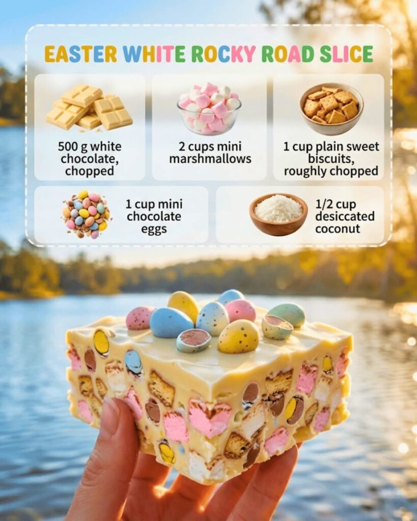 Easter-White-Chocolate-Rocky-Road-Slice