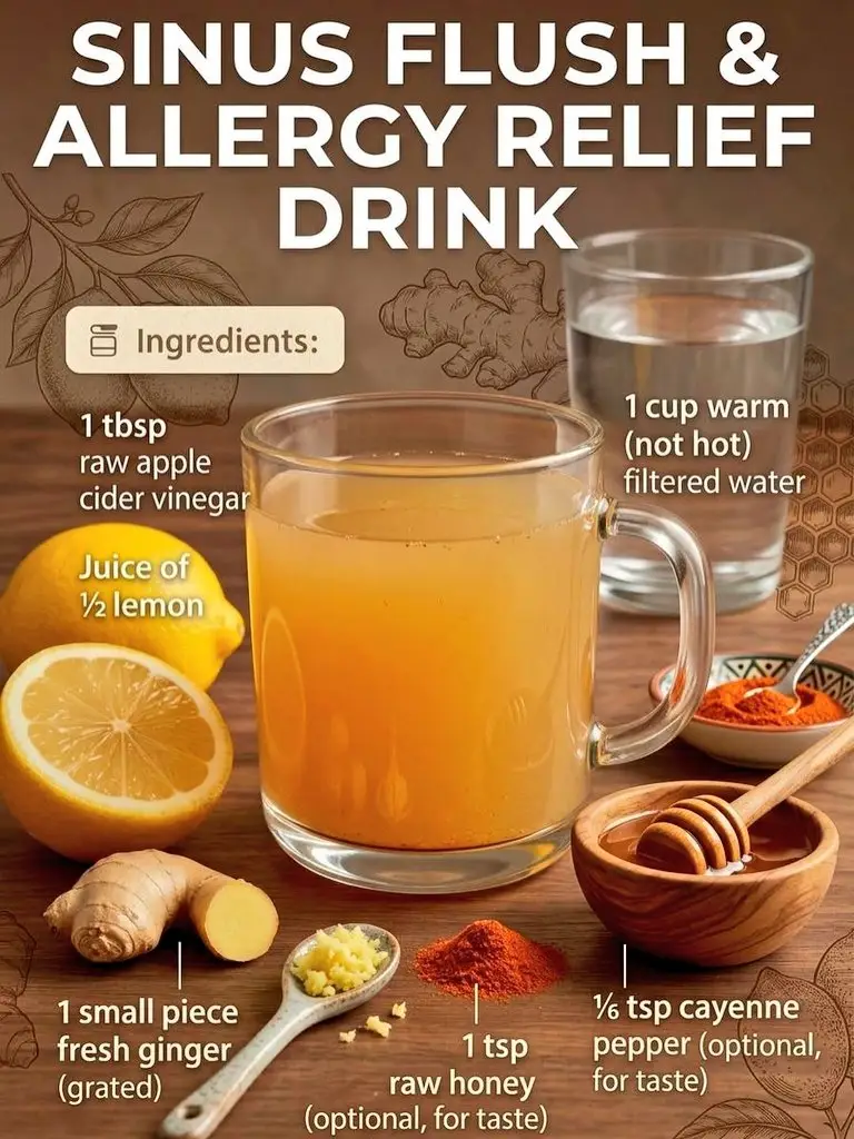 Sinus Flush and Allergy Relief Drink