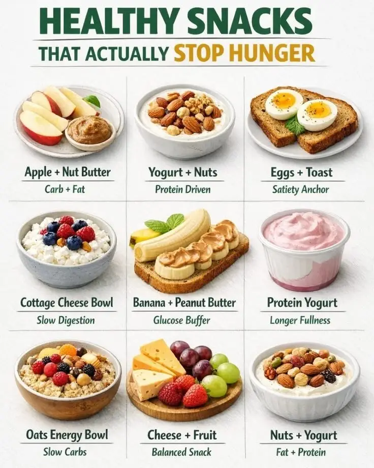 Healthy snacks that actually stop hunger.