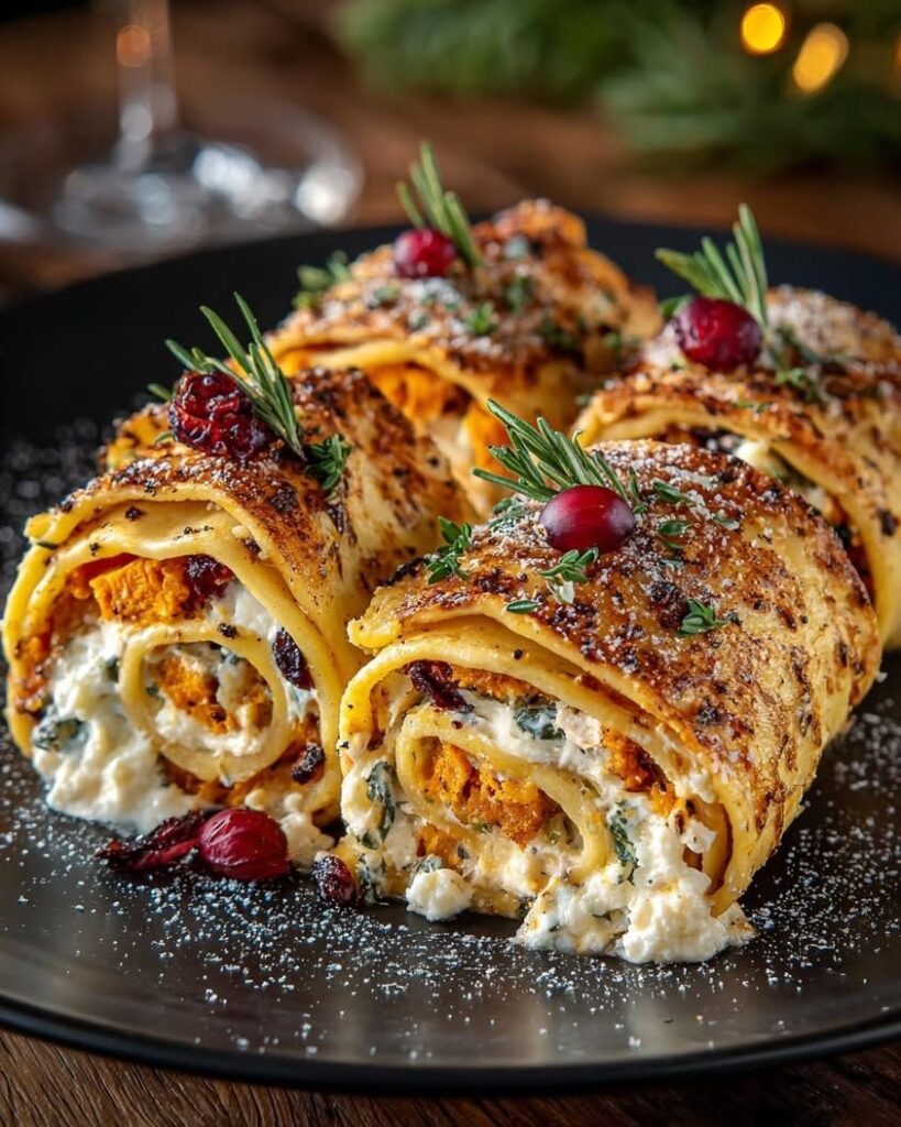 Cinnamon-Roasted-Sweet-Potato-Cranberry-Lasagna-Rolls-with-Ricotta