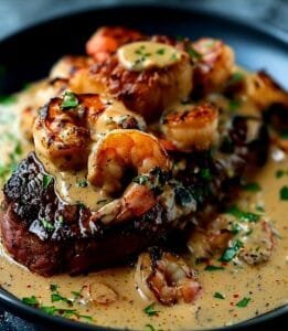 Cajun Surf & Turf 2 Surf-and-Turf-with-Creamy-Cajun-Shrimp-Sauce