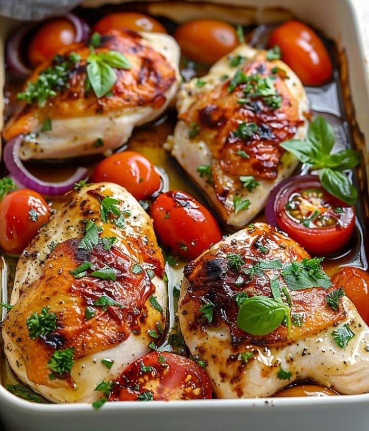 Balsamic-Chicken-Bake-with-Fresh-Tomatoes