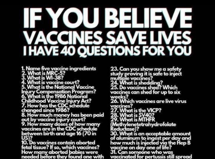 40 Vaccine Questions