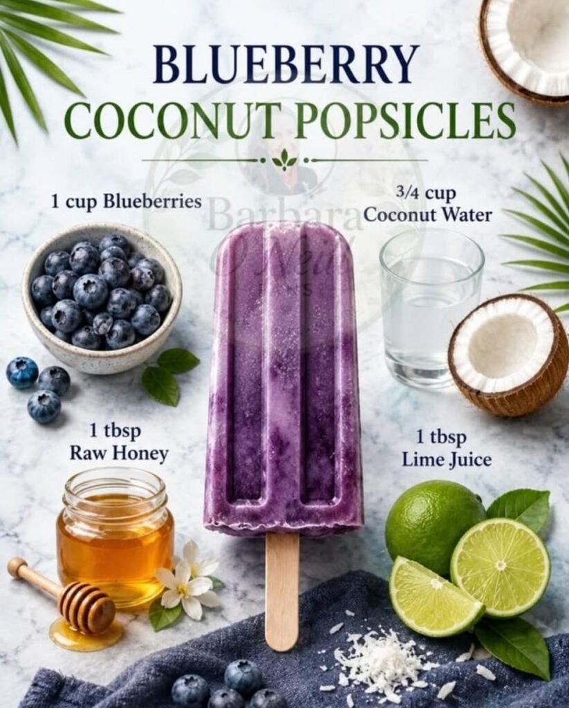 Blueberry Coconut Popsicles 1 Blueberry Coconut Popsicles