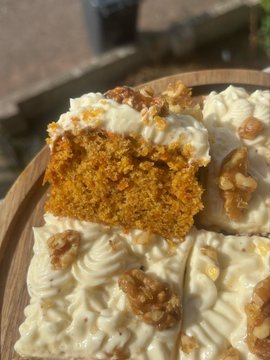 Carrot Cake 3 Autumn baking begins Carrot cake with brown butter cream cheese frosting and candied walnuts
