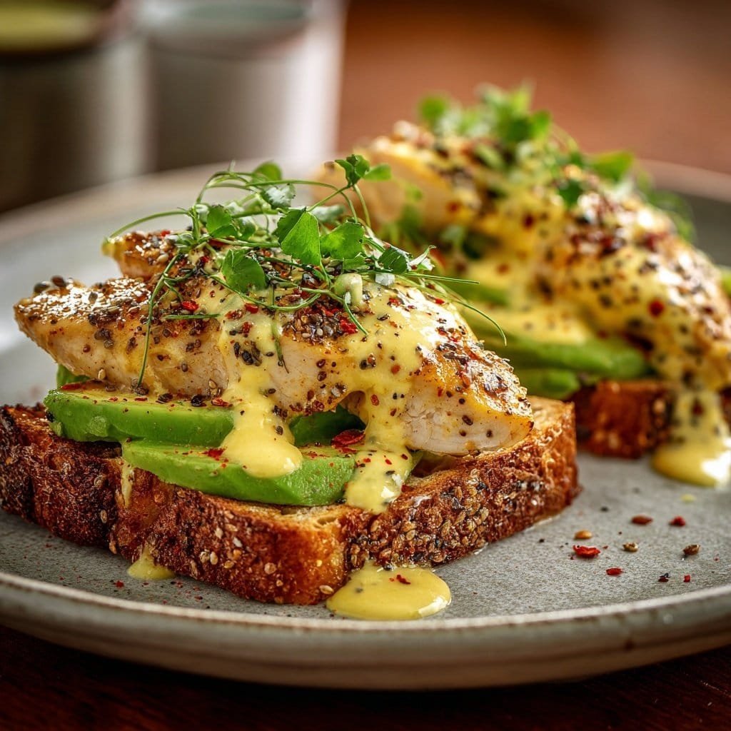 Creamy-Avocado-Chicken-Toast