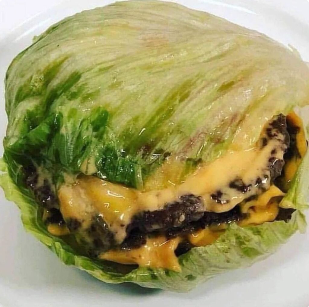 Lettuce‑Wrapped-Tuna-Burger-Roll