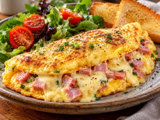 MELTY-CHEESE-HAM-OMELETTE
