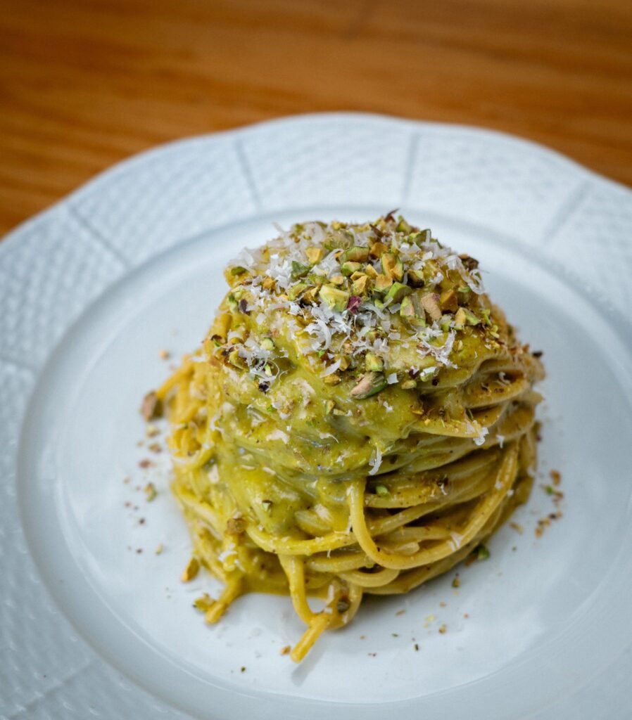 Pistachio-Carbonara